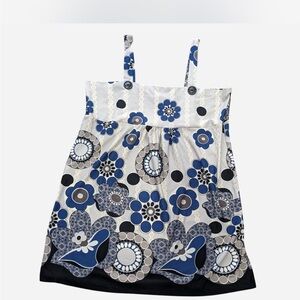 💗George Blue and Black Floral Dress